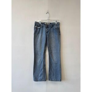 VTG Diesel Jeans Mens 30 Blue Light‎ Wash Low Rise Straight Denim Embroidered